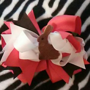 Brown bunny hairbow
